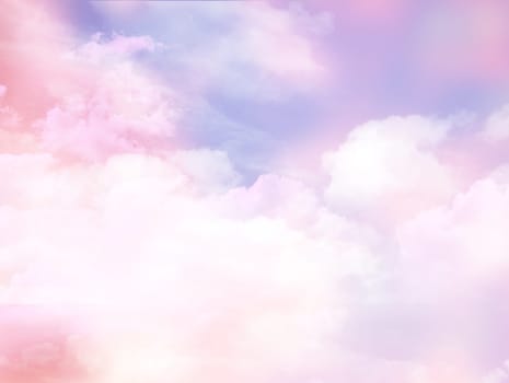 3D render of a pink cloudy sky