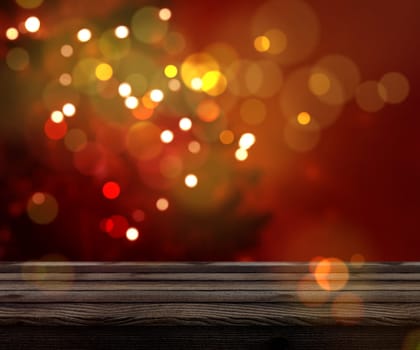 3D render of a rustic table looking out to a defocussed background
