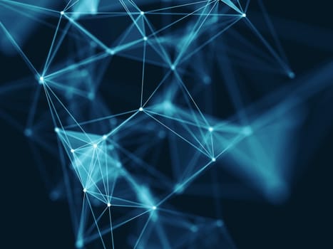 3D render of a science modern network communications background