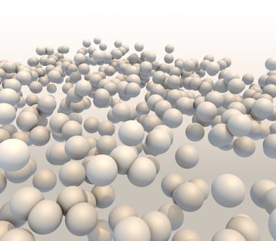 3D render of an abstract background of spheres