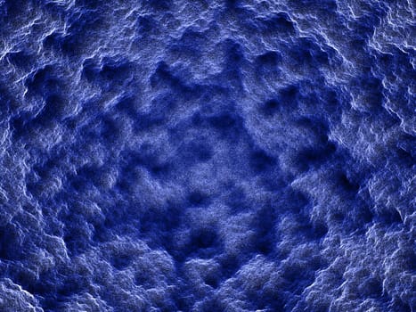 3D render of an abstract background with crater styled texture made of cyber dots