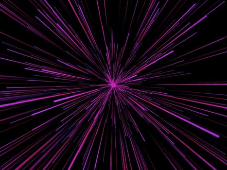 3D render of an abstract background with zoom lines