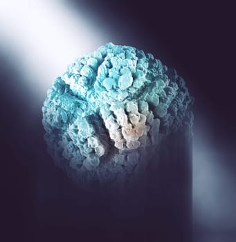 3D render of an abstract background with virus cell