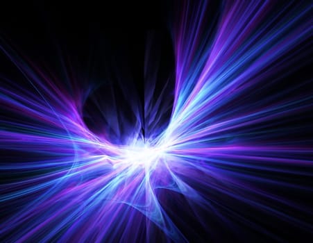 3D render of an abstract fractal background in shades of purple and pink