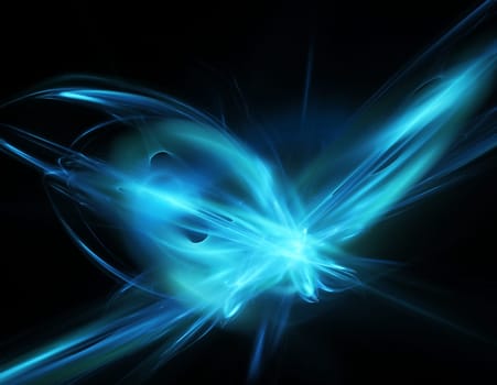 3D render of an abstract fractal background with explosion effect