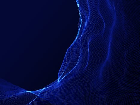 3D render of an abstract particle design background