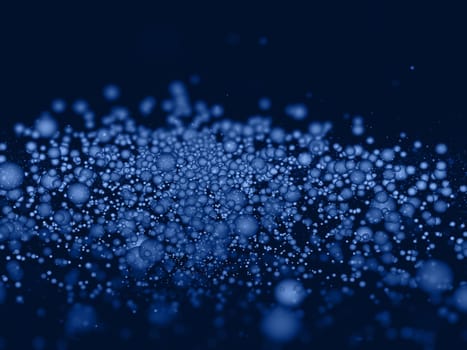 3D render of an abstract modern background with sphere particles