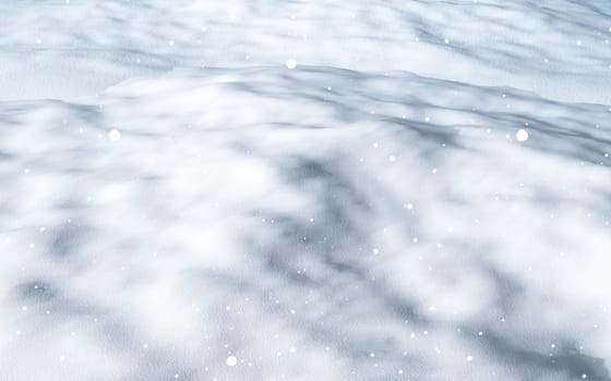 3D render of snow close up