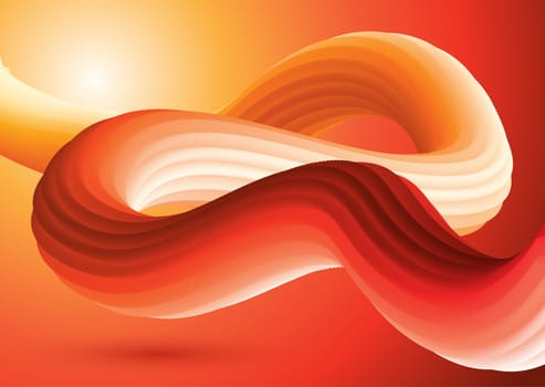 Abstract background with a 3D fluid shape