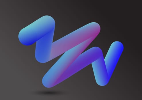 3D background with a fluid abstract shape
