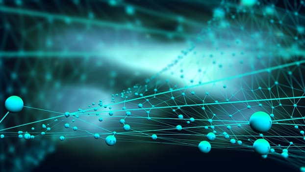 3d render of a connections background with connecting spheres and lines