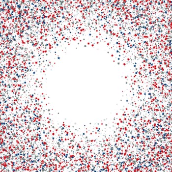4th July Independence Day themed background with starry border