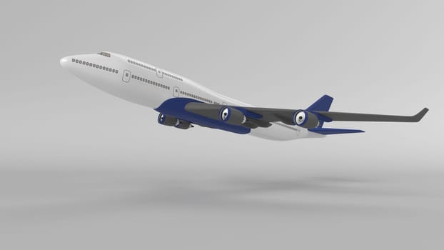 3d render of Airplane isolated on blank background