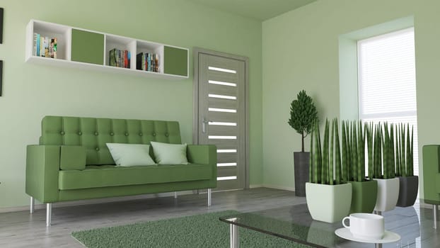 3D render of a Living Room Interior