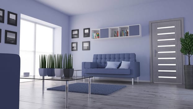 3D render of a Living Room Interior