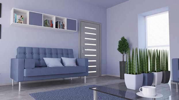 3D render of a Living Room Interior