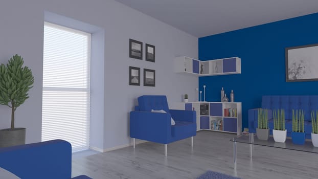 3D render of a Living Room Interior