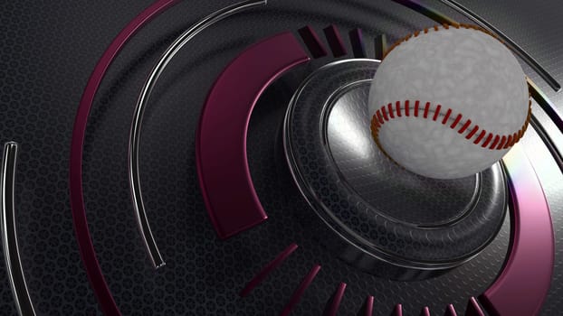 3D Render of a Baseball sports background
