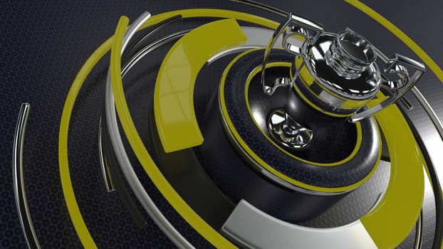 3D Render of a sports trophy background