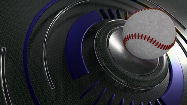 3D Render of a Baseball sports background