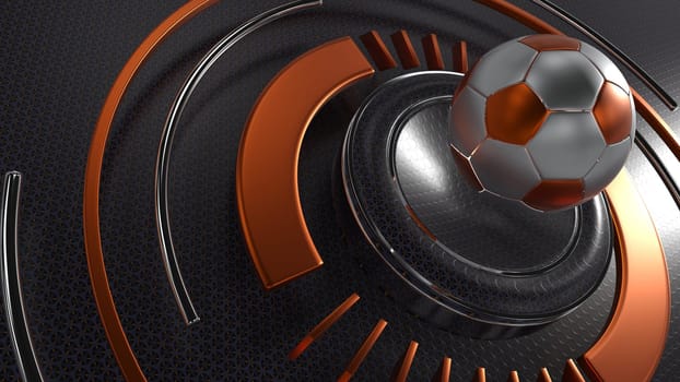 3D Render of a sports soccer background