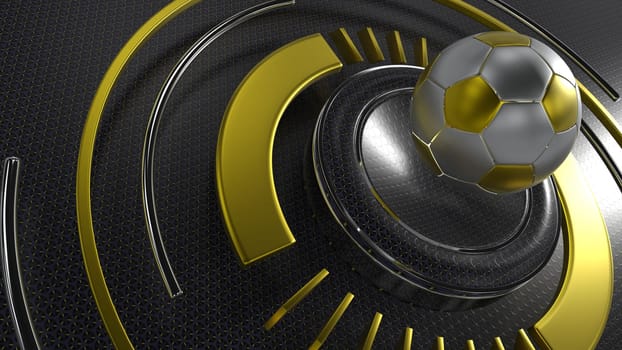 3D Render of a sports soccer background
