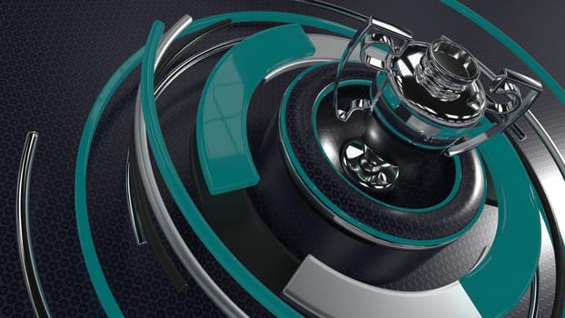 3D Render of a sports trophy background