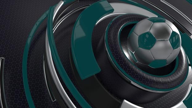 3D Render of a sports soccer background
