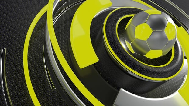 3D Render of a sports soccer background