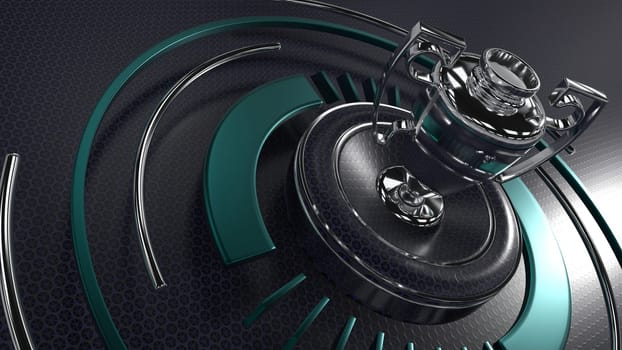 3D Render of a sports trophy background