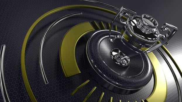 3D Render of a sports trophy background