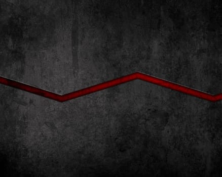 Abstract grunge background with red texture showing through a zig zag cutout