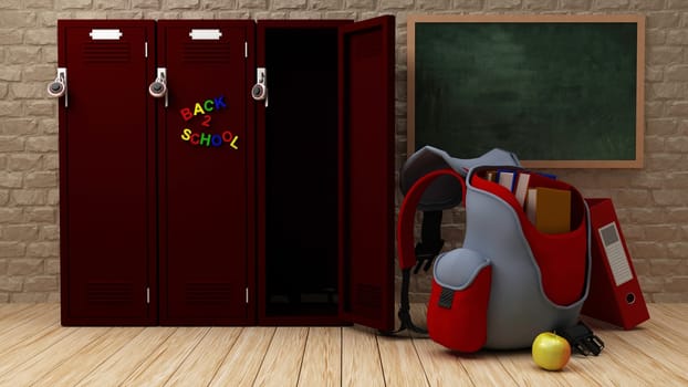3D Render of BAck to School Concept