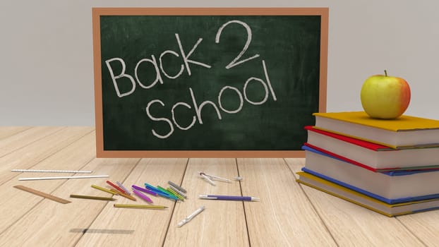 3D Render of BAck to School Concept