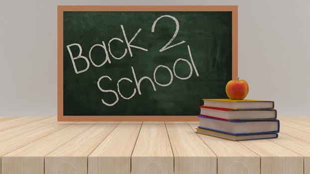 3D Render of BAck to School Concept