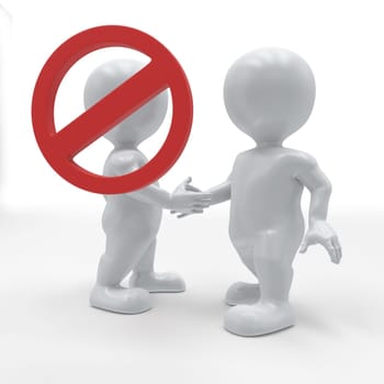 3d render of 3D Morph Man Social Distancing