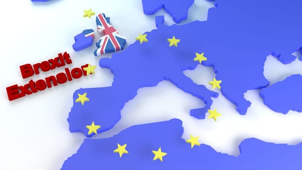 3d render of a brexit graphic