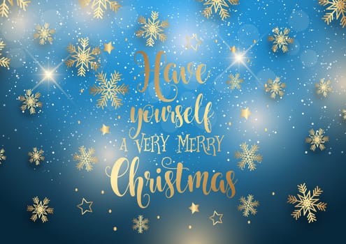 Decorative Christmas background with snowflakes