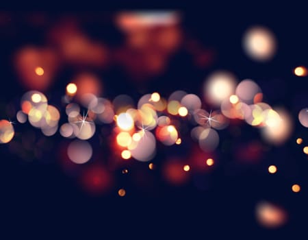 Christmas background with bokeh lights