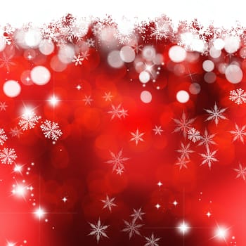 Christmas background of snowflakes and stars
