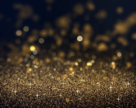 Christmas background with gold sparkling glitter
