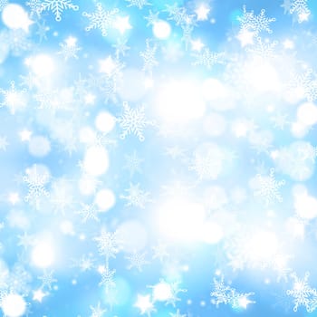 Christmas background with falling snowflakes design