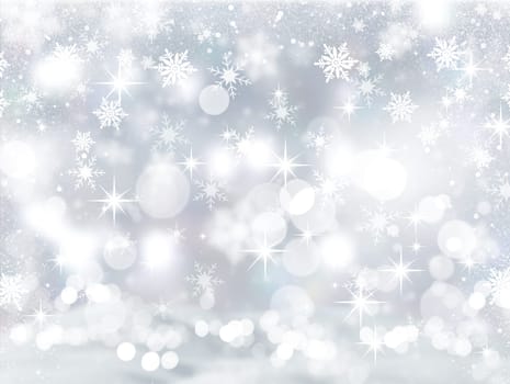 Christmas background with snowflakes and stars design