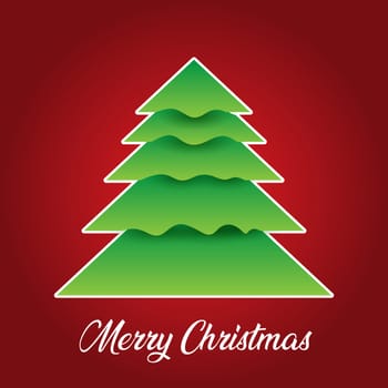 Christmas background with cute tree design