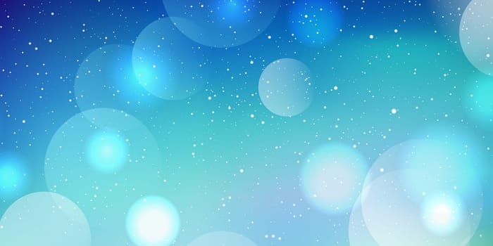 Christmas banner with bokeh lights and snowy design