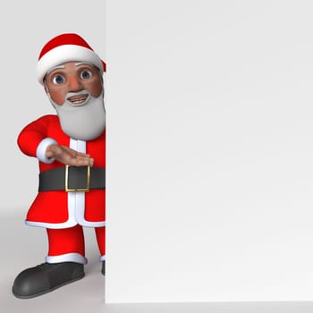3D Render of Cartoon Santa Claus Character