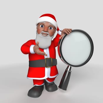 3D Render of Cartoon Santa Claus Character