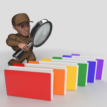 3D Render of Cartoon Delivery Driver