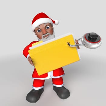 3D Render of Cartoon Santa Claus Character