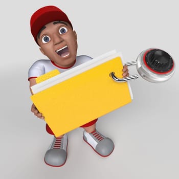 3D Render of Cartoon Sports Character